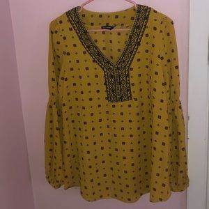 yellow blu pepper blouse
